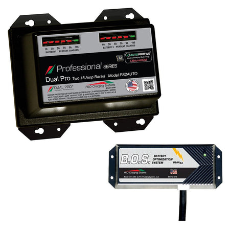 Dual Pro PS2 Auto 2 Bank Battery Charger w/2 Bank B.O.S. - Get Tight Gear