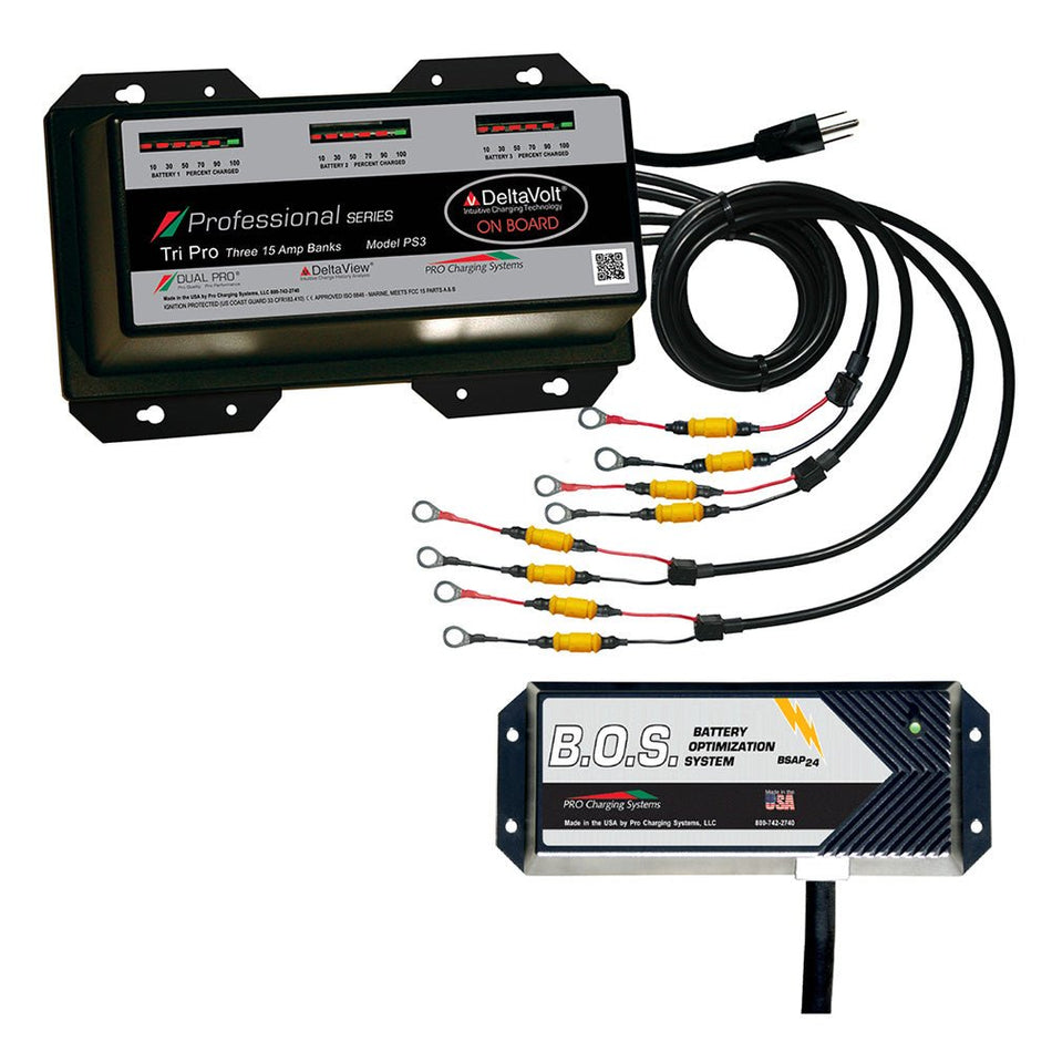 Dual Pro PS3 3 Bank Battery Charger w/3 Bank B.O.S. - Get Tight Gear