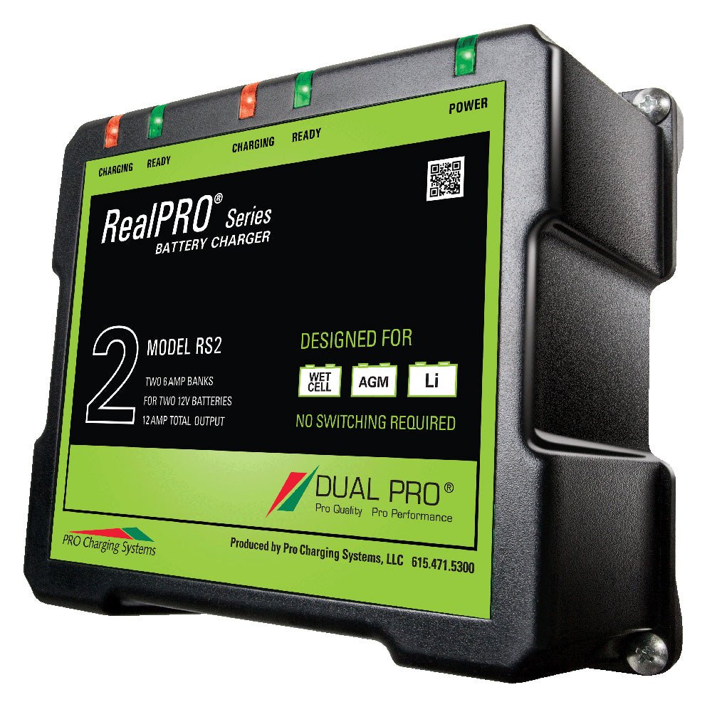 Dual Pro RealPRO Series Battery Charger - 12A - 2 - 6A - Banks - 12V/24V - Get Tight Gear