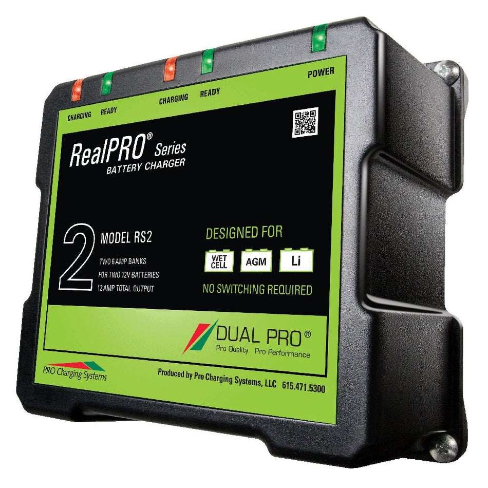 Dual Pro RealPRO Series Battery Charger - 12A - 2 - 6A - Banks - 12V/24V - Get Tight Gear