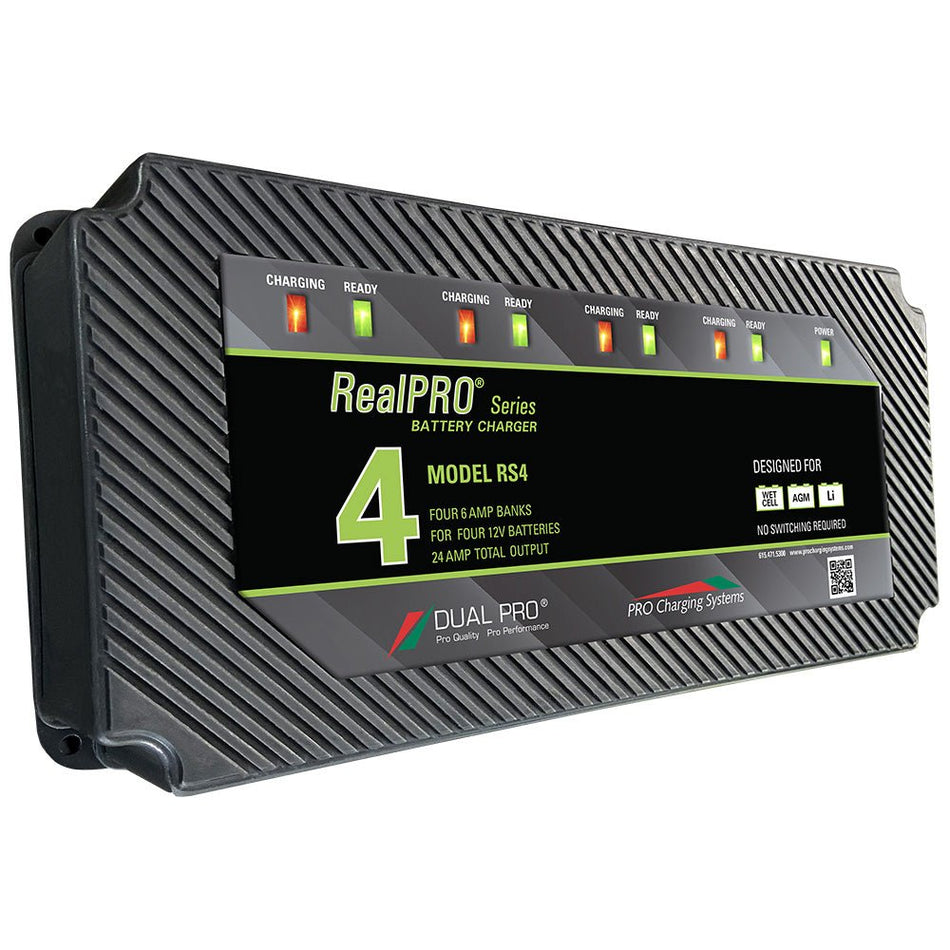Dual Pro RealPRO Series Battery Charger - 24A - 4 - Bank - Get Tight Gear