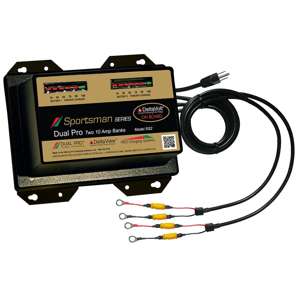 Dual Pro Sportsman Series Battery Charger - 20A - 2 - 10A - Banks - 12V/24V - Get Tight Gear