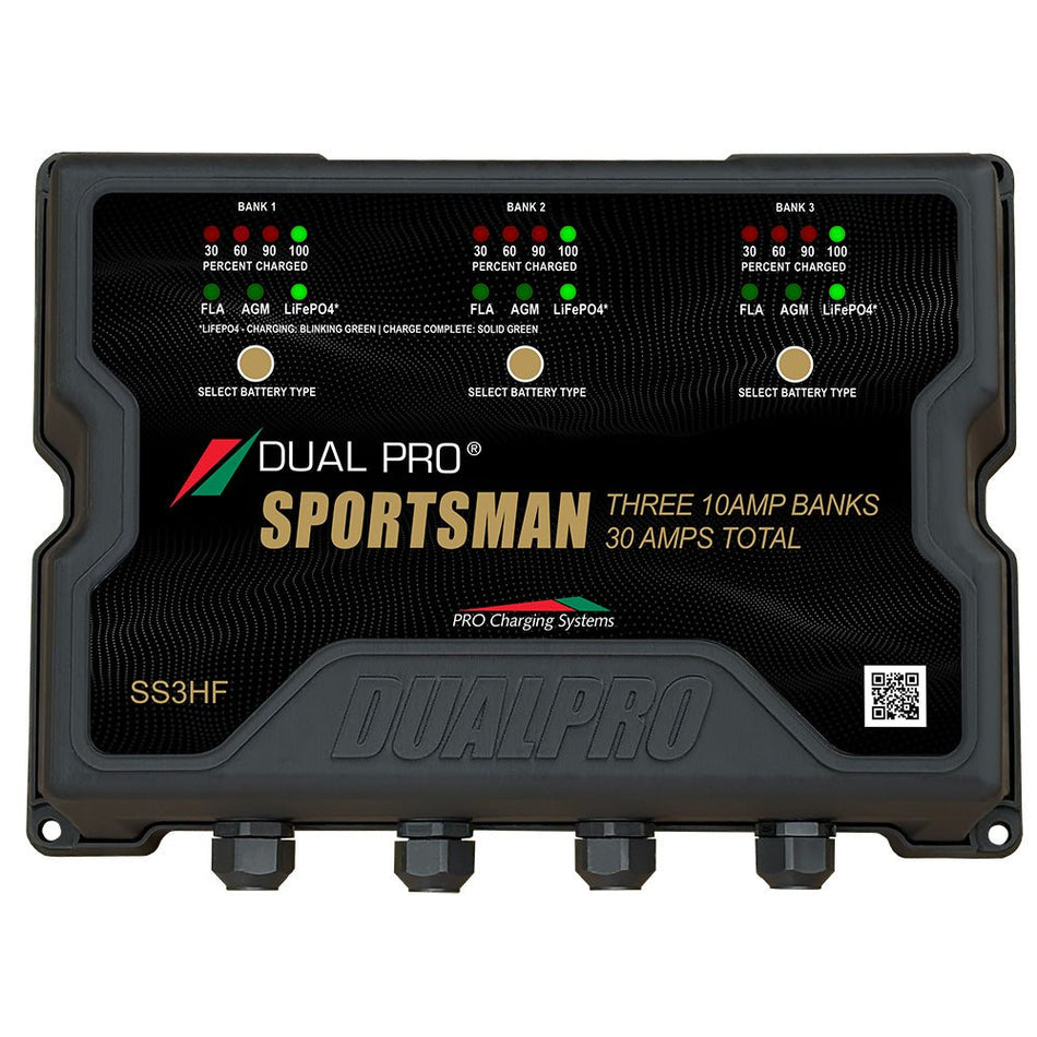 Dual Pro Sportsman Series HF Battery Charter - 30 Amp - 3 Bank - Get Tight Gear