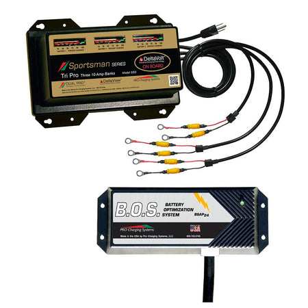 Dual Pro SS3 3 Bank Battery Charger w/3 Bank B.O.S. - Get Tight Gear