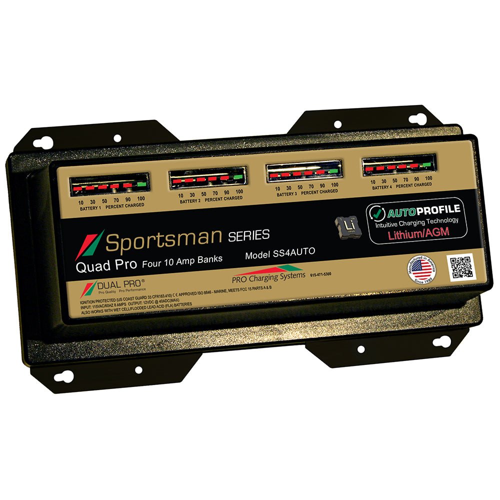Dual Pro SS4 Auto 40A - 4 - Bank Lithium/AGM Battery Charger - Get Tight Gear