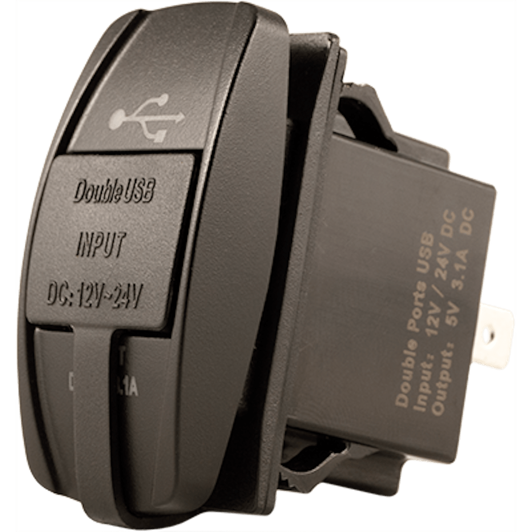 DUAL USB CHARGER ROCKER SWITCH MNT - Get Tight Gear