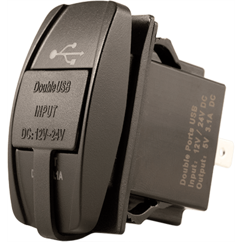 DUAL USB CHARGER ROCKER SWITCH MNT - Get Tight Gear