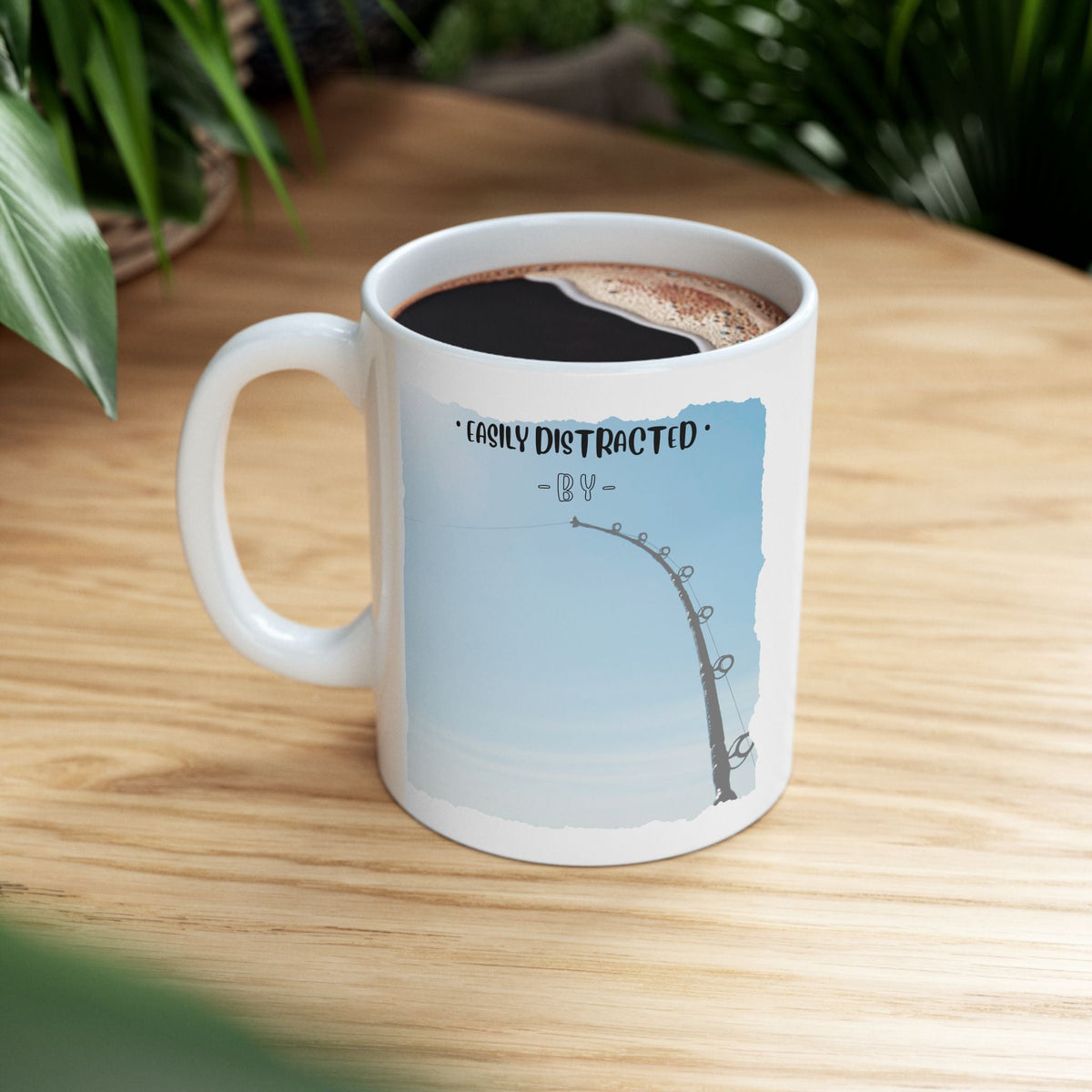 Easily Distracted By Fishing Ceramic Mug - Bent Rod - Get Tight Gear