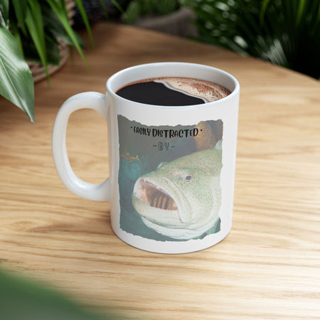 Easily Distracted By Fishing Ceramic Mug - Reef Fish - Get Tight Gear