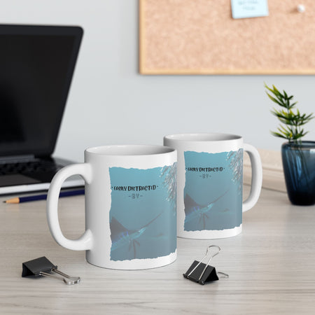 Easily Distracted By Fishing Ceramic Mug - Sailfish - Get Tight Gear
