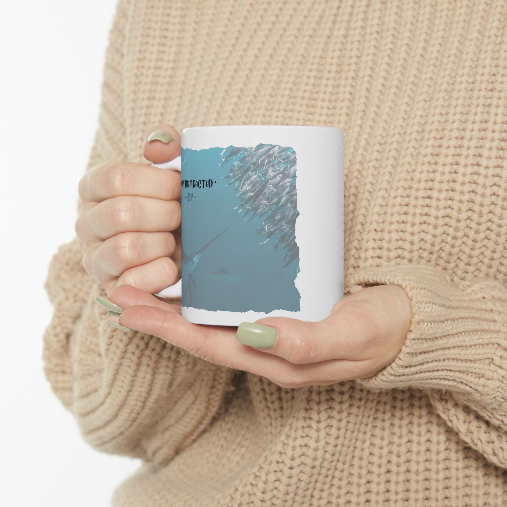 Easily Distracted By Fishing Ceramic Mug - Sailfish - Get Tight Gear