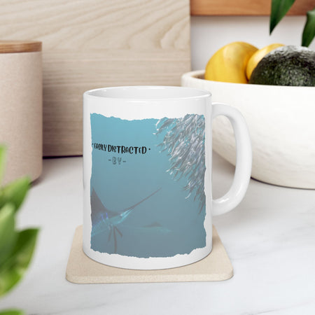 Easily Distracted By Fishing Ceramic Mug - Sailfish - Get Tight Gear