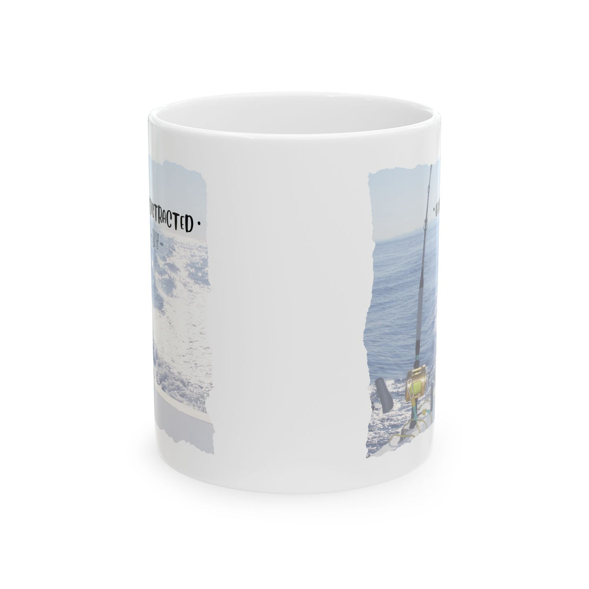 Easily Distracted By Fishing Ceramic Mug - Single Troll - Get Tight Gear