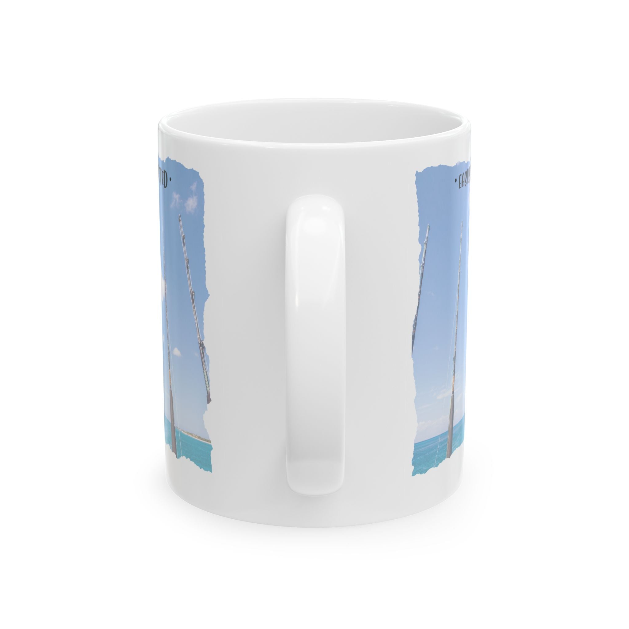 Easily Distracted By Fishing Ceramic Mug - Three Rods - Get Tight Gear
