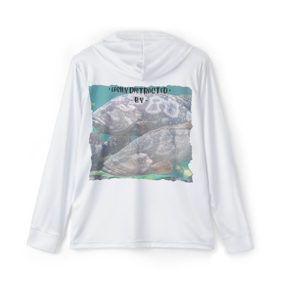 Easily Distracted By Groupers Long Sleeve Shirt - Get Tight Gear