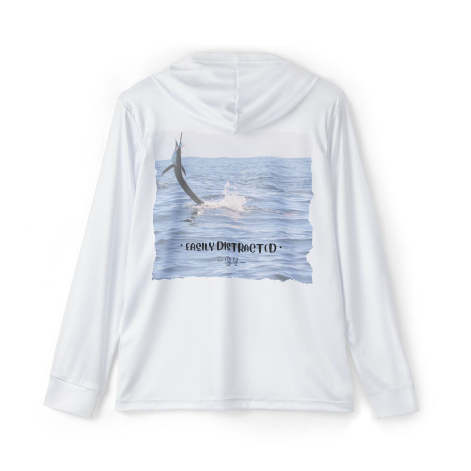 Easily Distracted By Leaping Sailfish Long Sleeve Shirt - Get Tight Gear