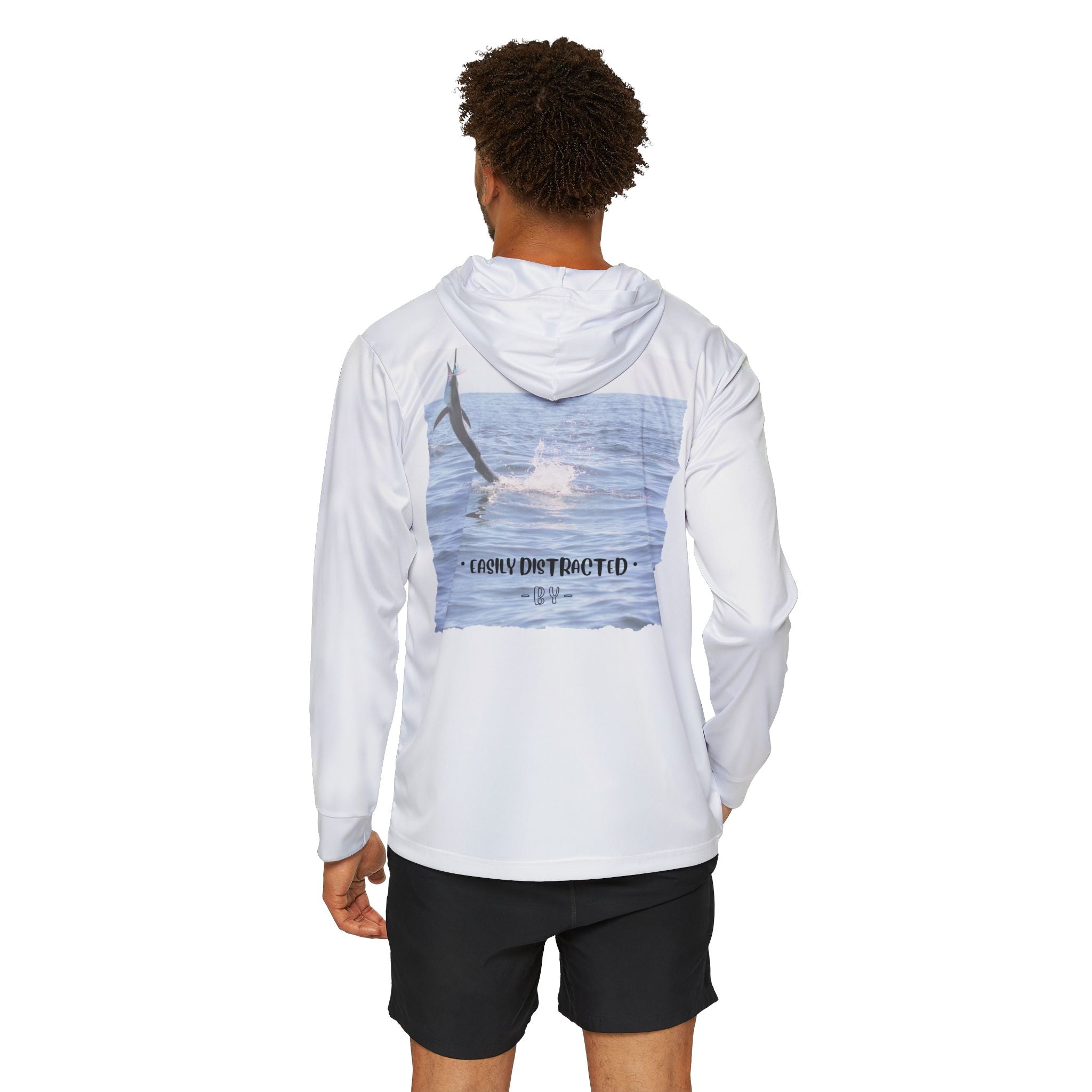 Easily Distracted By Leaping Sailfish Long Sleeve Shirt - Get Tight Gear