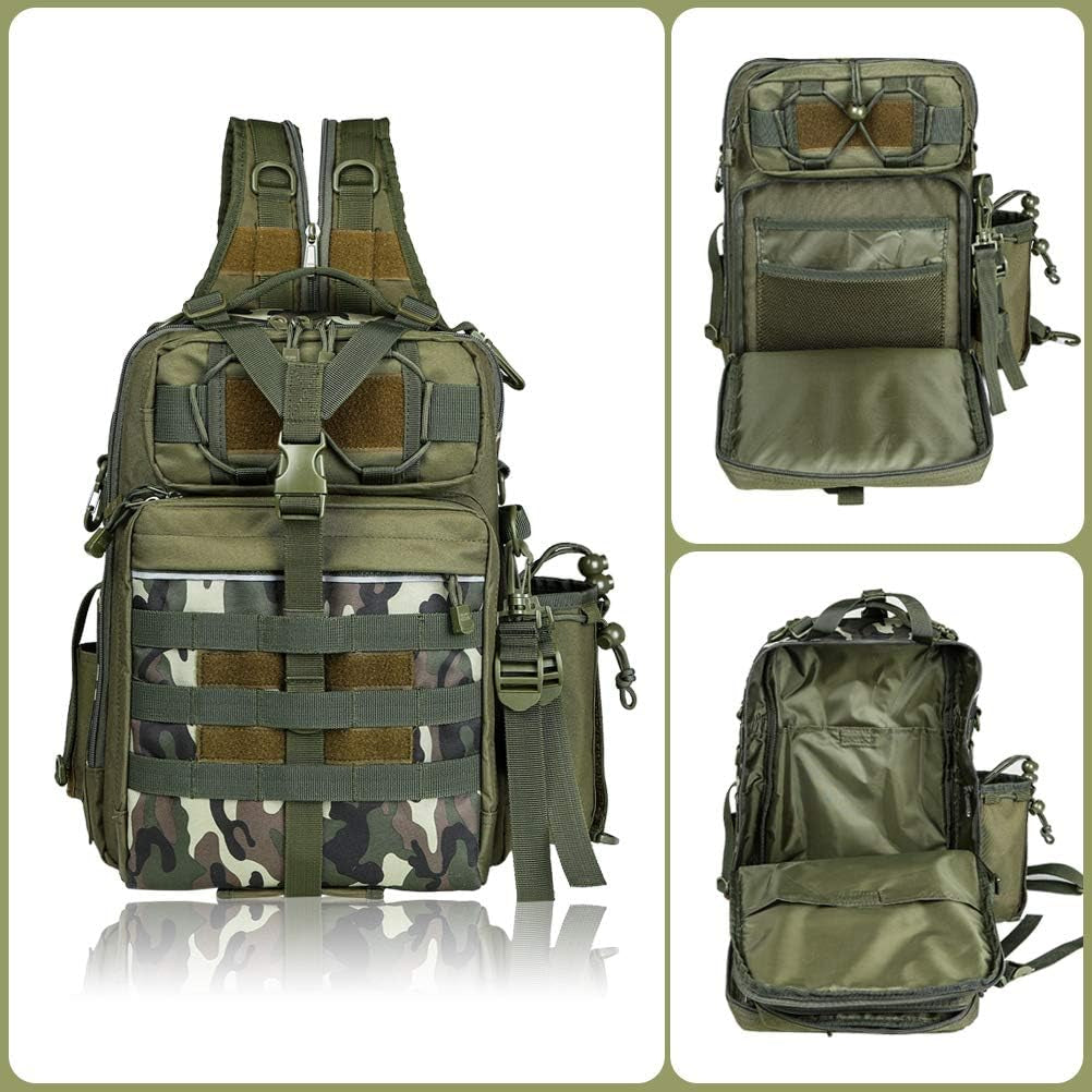 Premium Water-Resistant Fishing Backpack - BLISSWILL Outdoor Tackle Bag for Anglers