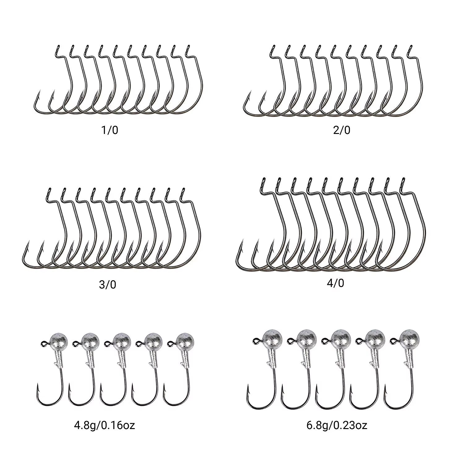 Premium Fishing Tackle Box Set Including Hooks, Swivels, Weights, Jig Heads, and Sinkers for Freshwater Angling