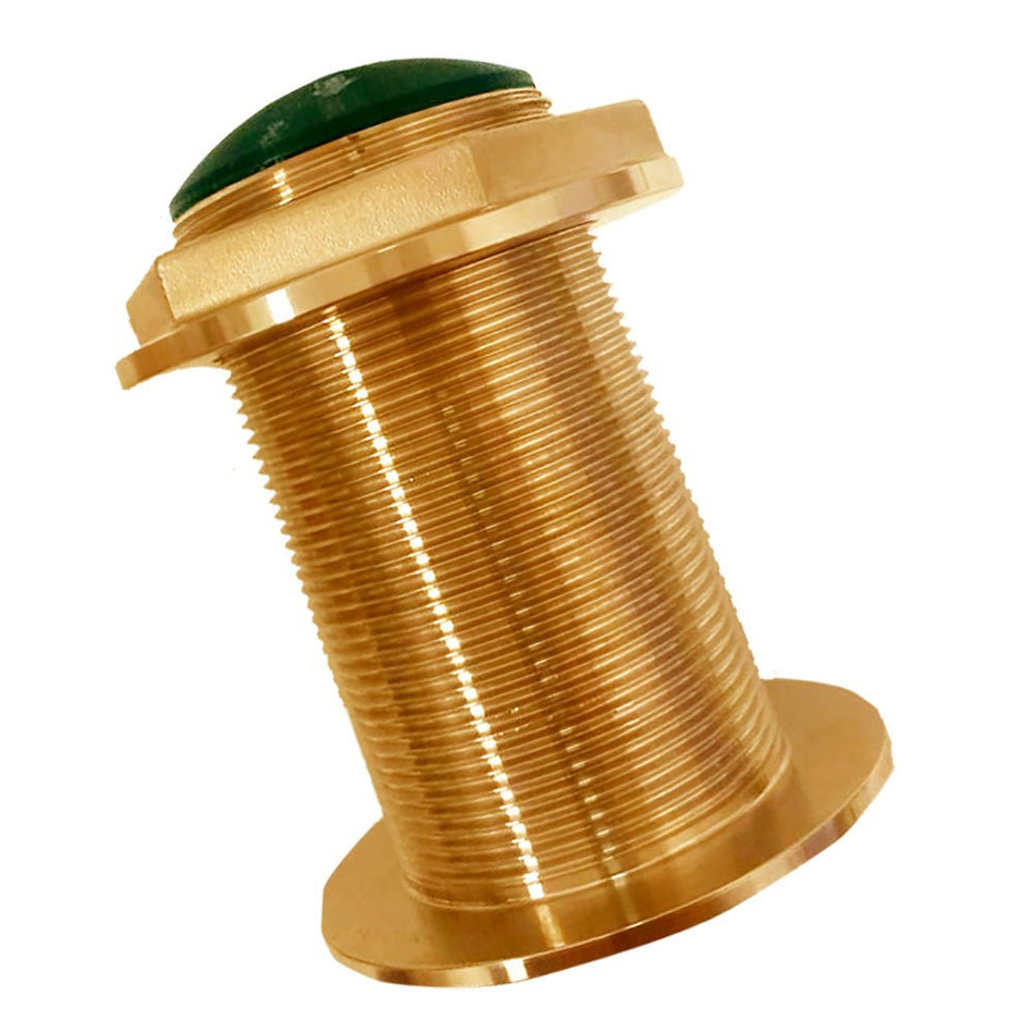 Echonautics Bronze Low - Profile Thru - Hull Medium - Frequency CHIRP Transducer - 600W, 12 Tilt, 80 - 130kHz - Get Tight Gear