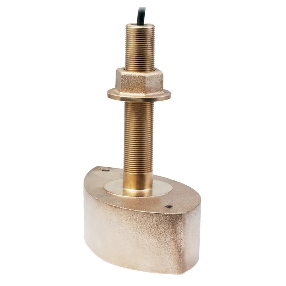 Echonautics Bronze Stem Thru - Hull CW Dual Frequency Transducer - 600W, 50/200kHz - Get Tight Gear