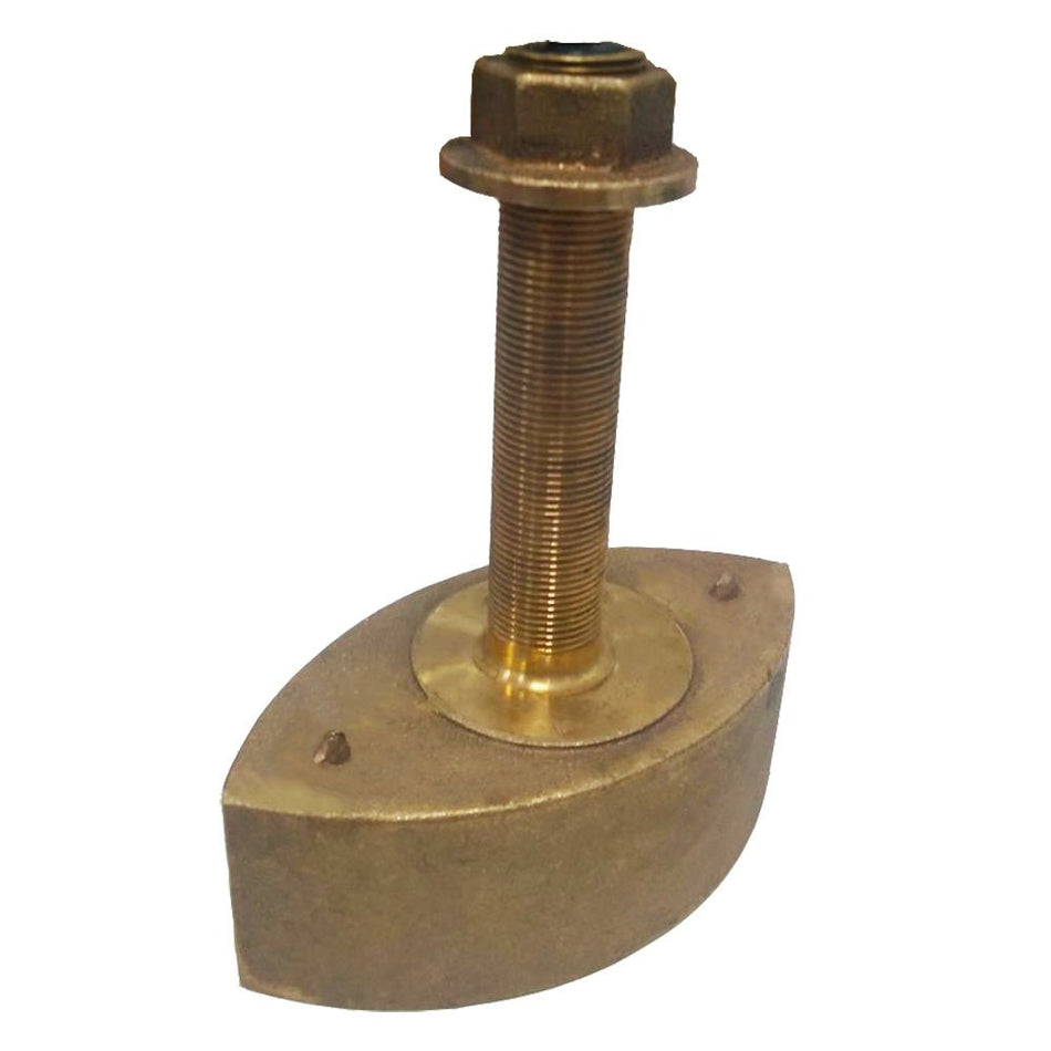 Echonautics Bronze Stem Thru - Hull Medium Frequency CHIRP Transducer - 600W & 80 - 130kHz - Get Tight Gear