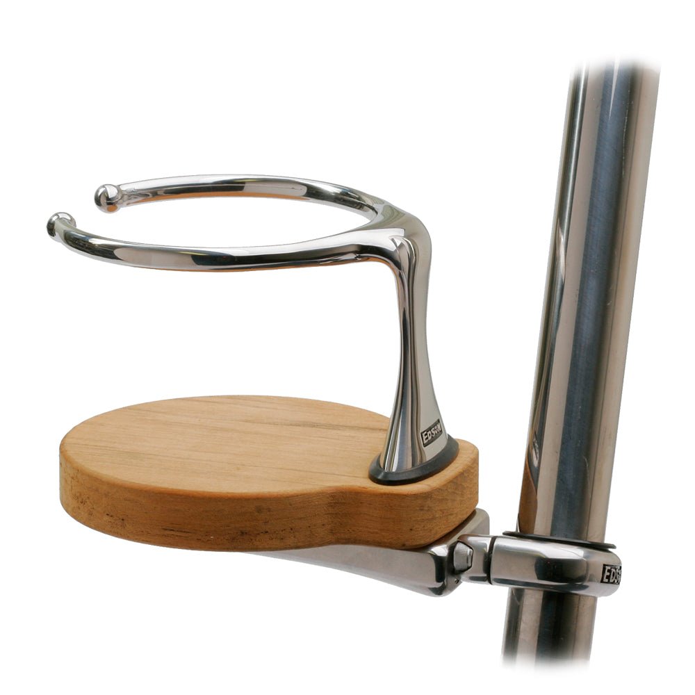 Edson Clamp - On Drink Holder - Single - Teak - Get Tight Gear
