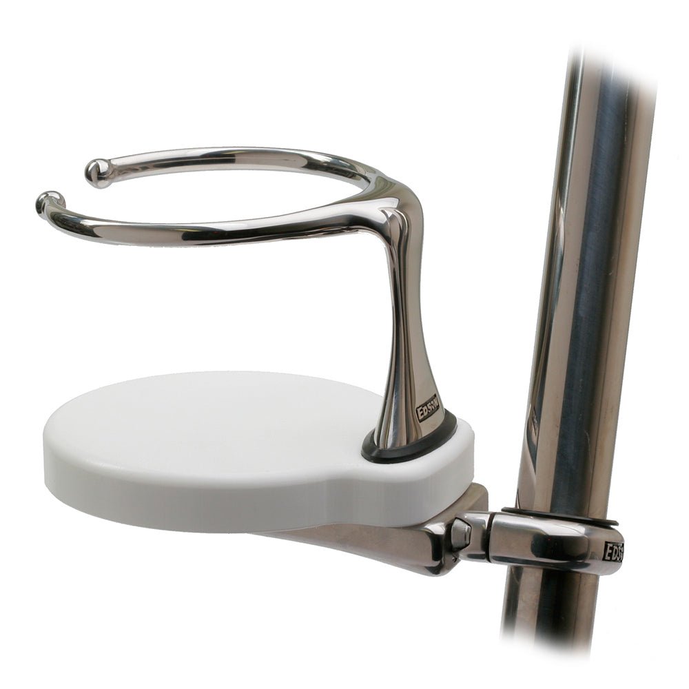 Edson Clamp - On Drink Holder - Single - White Poly - Get Tight Gear