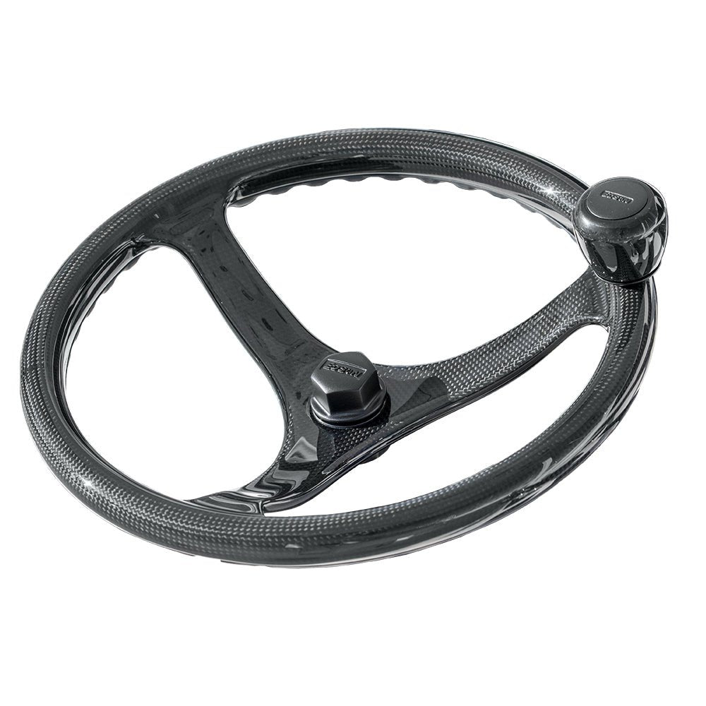 Edson EC3 Elite Carbon 13" ComfortGrip PowerWheel - Carbon Fiber - 3 - Spoke - Get Tight Gear