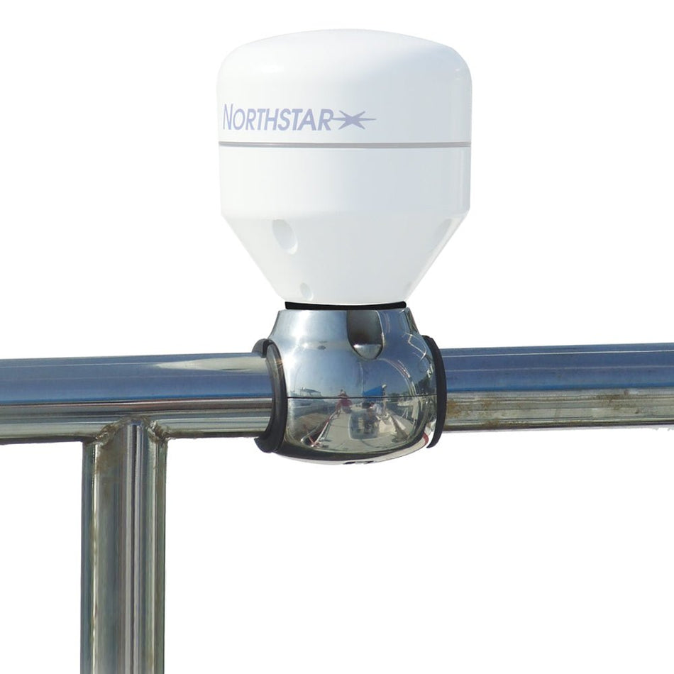 Edson GPS Antenna Rail Mount - Stainless Steel f/1" - 1.25" Rails & 1" - 14 Threads - Get Tight Gear