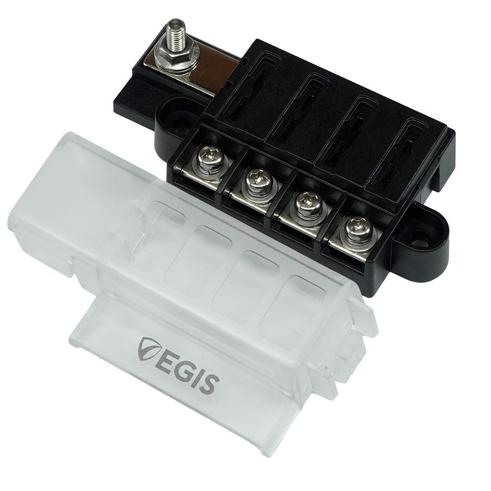 Egis RT Fuse Block - 4 Circuit w/Cover - Get Tight Gear