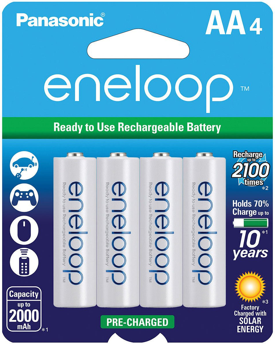 Eneloop Aa 4 Pk Rechargeable - Get Tight Gear