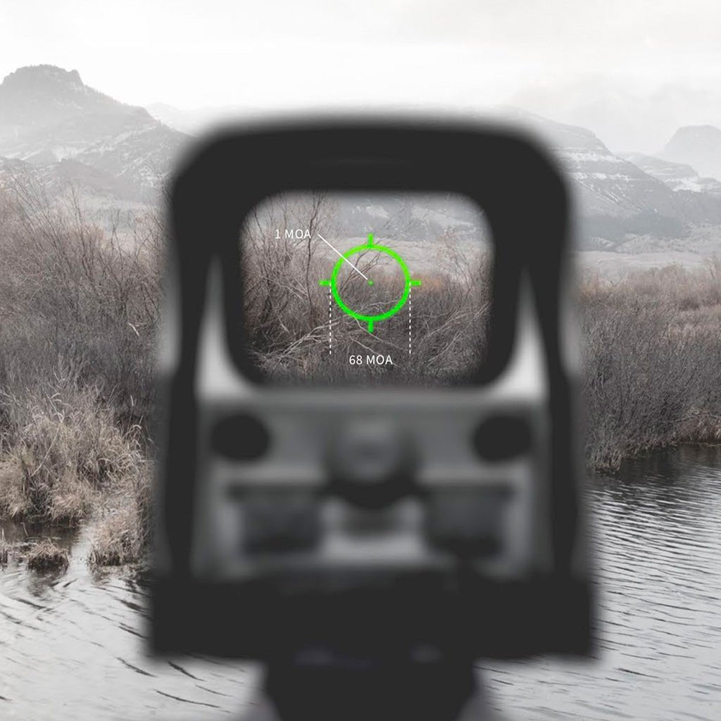 EOTech EXPS2 - 0 Holographic Red Dot Sight Black 68MOA Ring w/1MOA Dot Green Reticle CR123 QD - Get Tight Gear