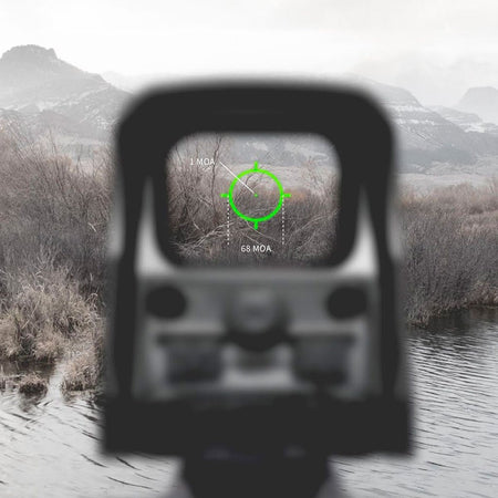 EOTech EXPS2 - 0 Holographic Red Dot Sight Black 68MOA Ring w/1MOA Dot Green Reticle CR123 QD - Get Tight Gear