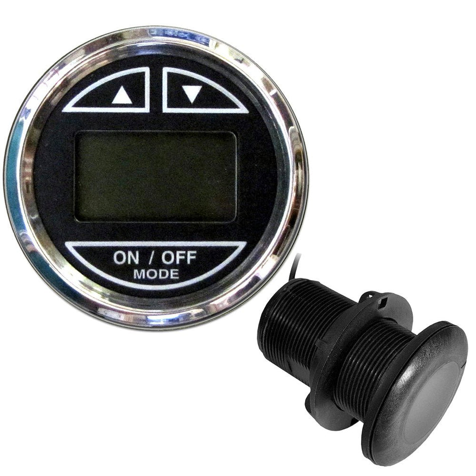 Faria Chesapeake Black 2" Depth Sounder w/Thru - Hull Transducer - Get Tight Gear