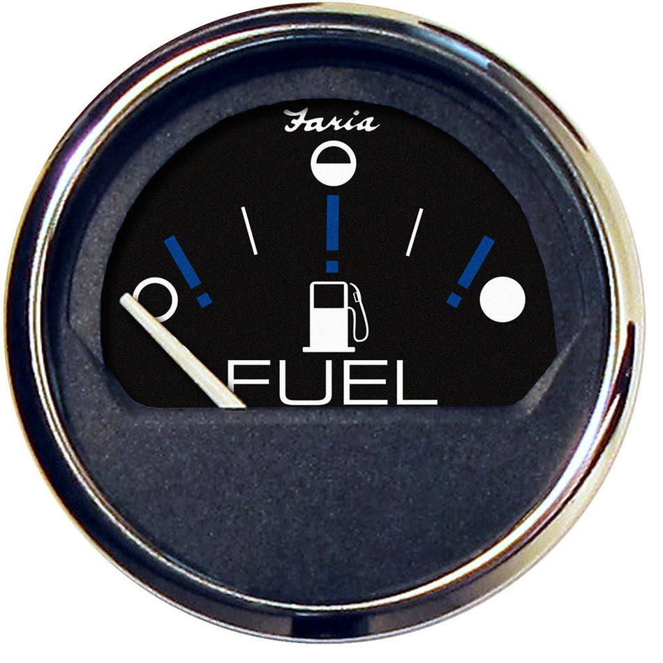 Faria Chesapeake Black 2" Fuel Level Gauge (Metric) - Get Tight Gear