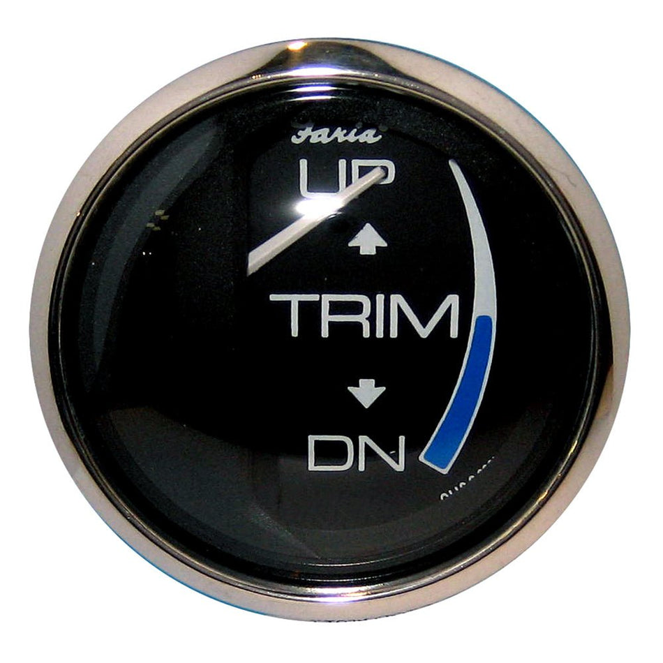 Faria Chesapeake Black 2" Trim Gauge (J/E/Suzuki Outboard) - Get Tight Gear