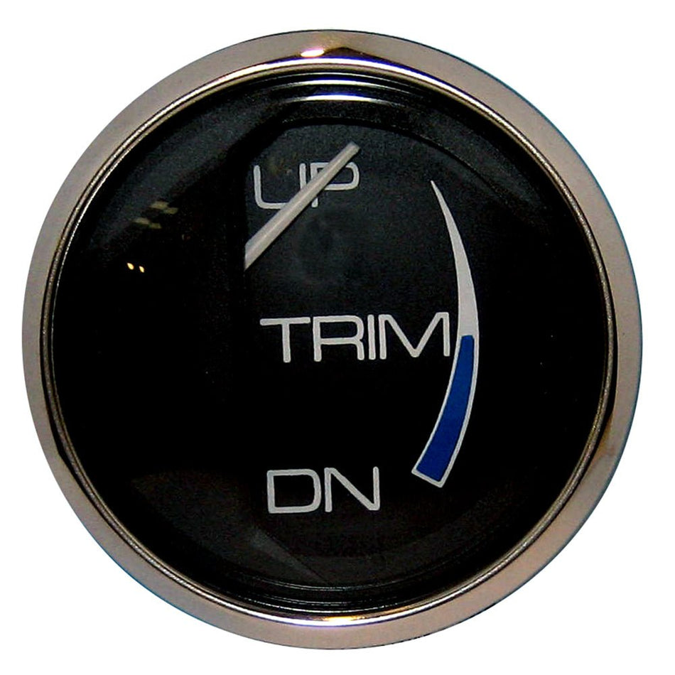 Faria Chesapeake Black 2" Trim Gauge (Mercury / Mariner / Mercruiser / Volvo DP / Yamaha '01 and newer) - Get Tight Gear