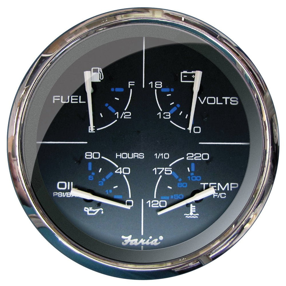 Faria Chesapeake Black 5" Multifunction Gauge - Get Tight Gear