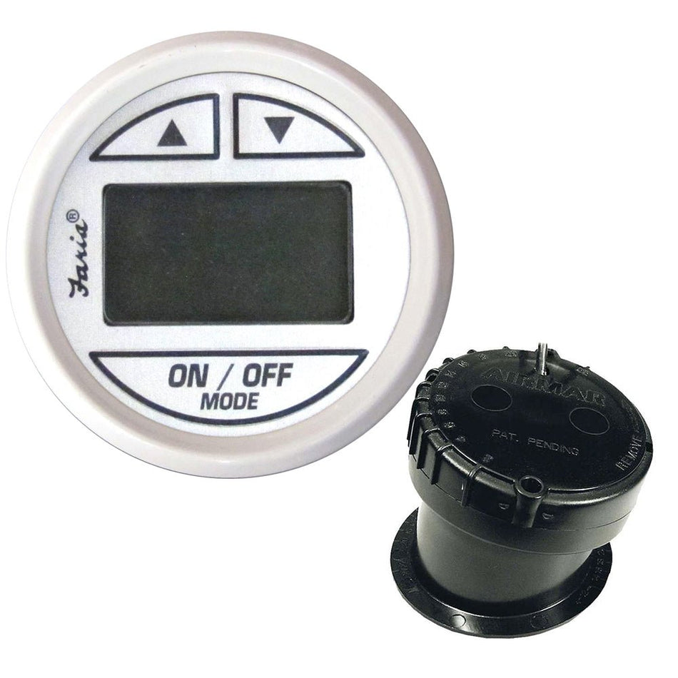 Faria Dress White 2" Depth Sounder w/In - Hull Transducer - Get Tight Gear