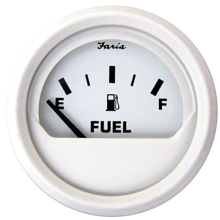 Faria Dress White 2" Fuel Level Gauge (E - 1/2 - F) - Get Tight Gear
