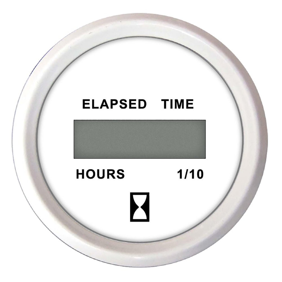 Faria Dress White 2" Hourmeter (Digital) - Get Tight Gear