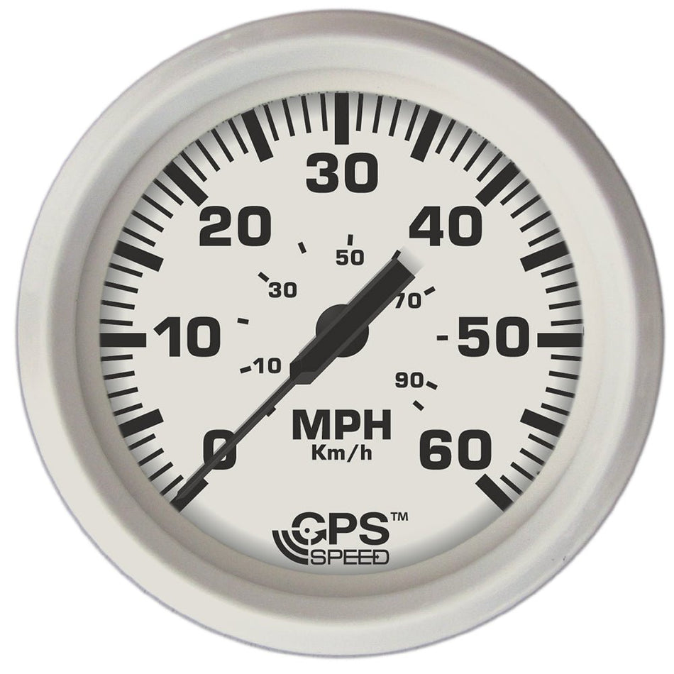 Faria Dress White 4" GPS Speedometer - 60 MPH - Get Tight Gear