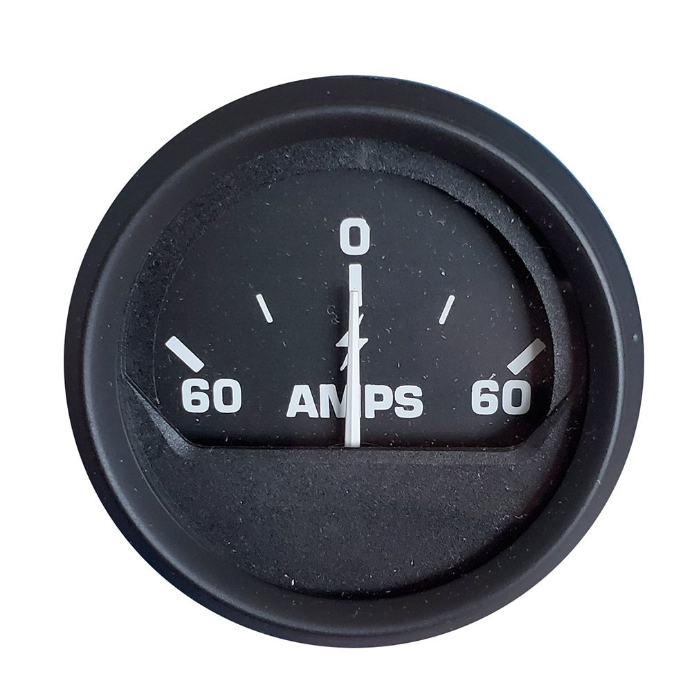 Faria Euro Black 2" Ammeter Gauge (60 - 0 - 60 AMP) - Get Tight Gear