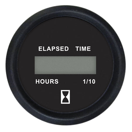 Faria Euro Black 2" Digital Hourmeter Gauge - Get Tight Gear
