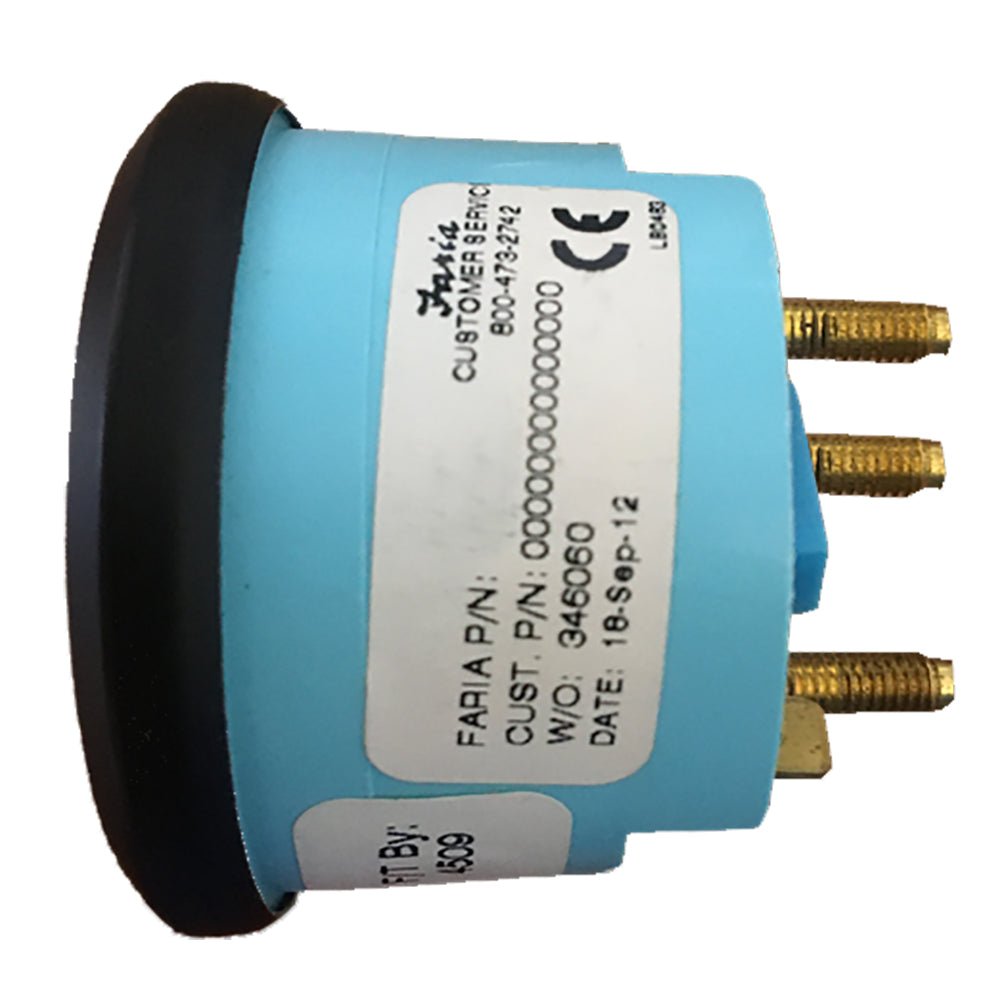 Faria Euro Black 2" Water Temperature Gauge - Metric (40 to 120 C) - Get Tight Gear