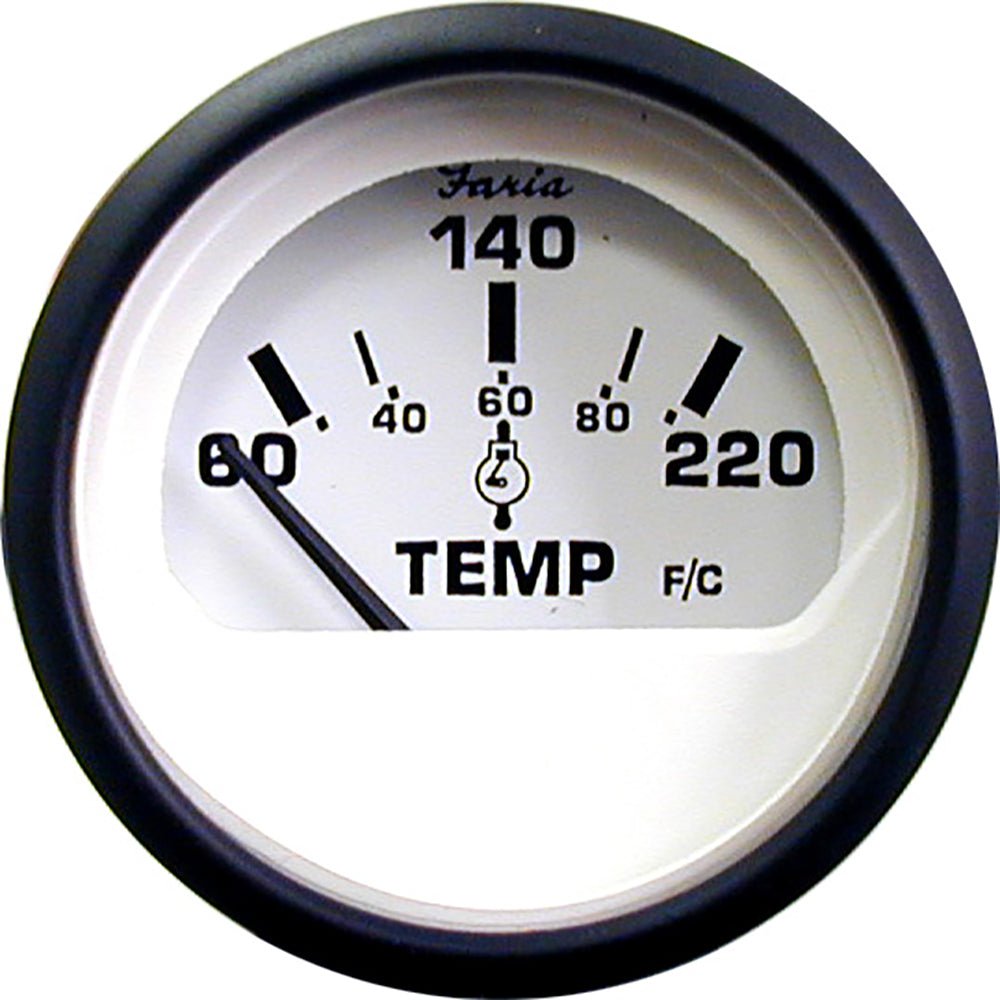 Faria Euro White 2" Cylinder Head Temperature Gauge (60 - 220 F) - Get Tight Gear