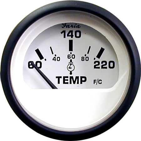 Faria Euro White 2" Cylinder Head Temperature Gauge (60 - 220 F) - Get Tight Gear