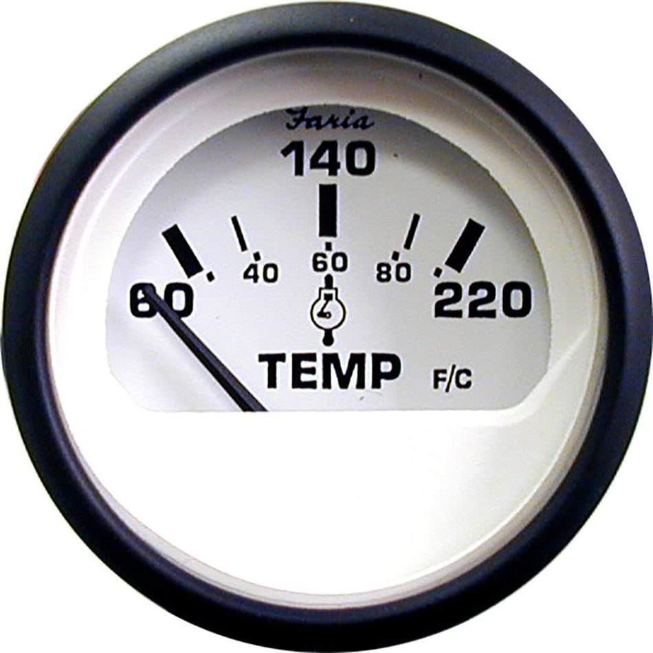 Faria Euro White 2" Cylinder Head Temperature Gauge (60 - 220 F) - Get Tight Gear