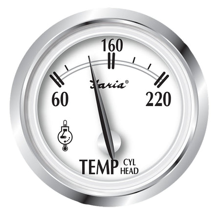 Faria Newport SS 2" Cylinder Head Temperature Gauge w/Sender - 60 to 220 F - Get Tight Gear